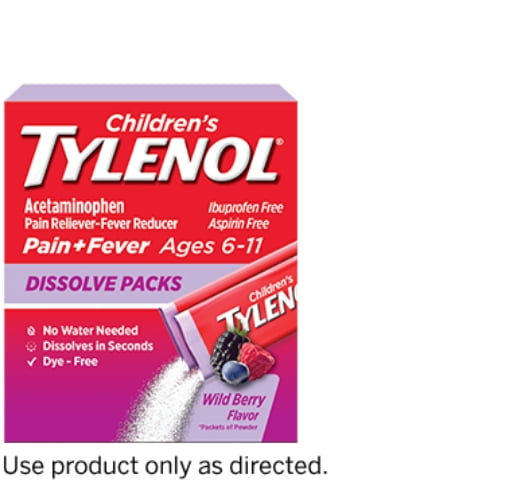 Childrens Tylenol Dissolve Packs Dosage