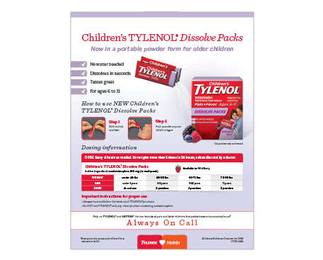 Children’s TYLENOL® Dissolve Packs
